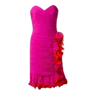 NWT Vintage 80s A.J. Bari Strapless Dress